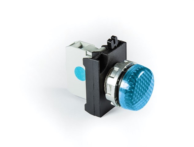 CM Serisi Metal Led'li  12-30V AC/DC Mavi 22 mm Sinyal