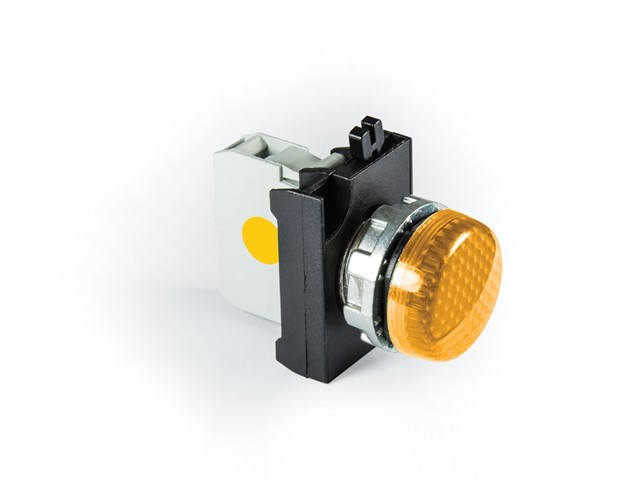 CM Serisi Metal Led'li  12-30V AC/DC Sarı 22 mm Sinyal