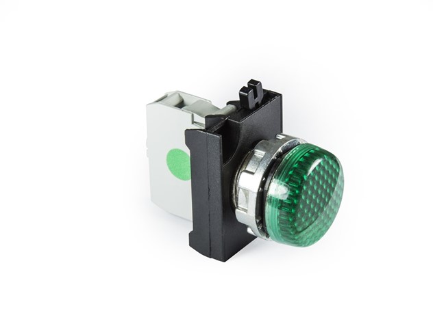 CM Serisi Metal Led'li  12-30V AC/DC Yeşil 22 mm Sinyal