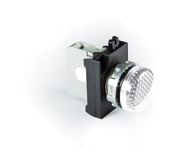 CM Serisi Metal Led'li  100-230V AC Beyaz 22 mm Sinyal