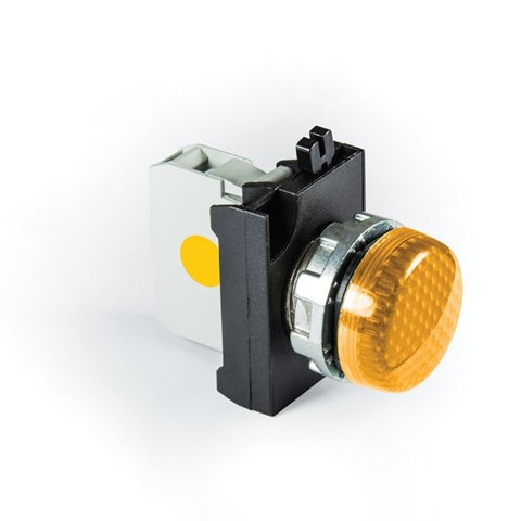 CM Serisi Metal Led'li  12-30V AC/DC Sarı 22 mm Sinyal