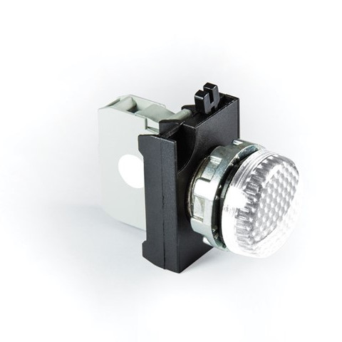 CM Serisi Metal Led'li  100-230V AC Beyaz 22 mm Sinyal