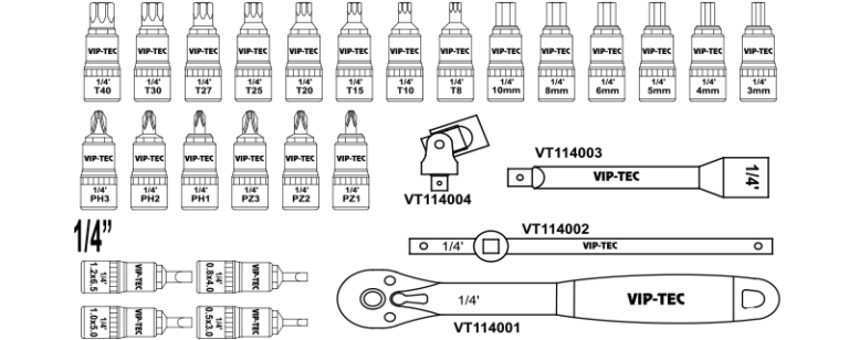 1/4" Lokmalı Bits Takımı 28 Parça mm