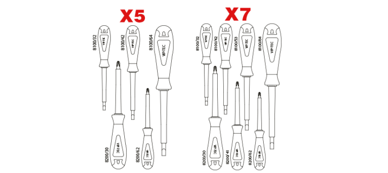 1000V İzoleli̇ Tornavida Takımları 5 Parça (düz-yıldız) mm