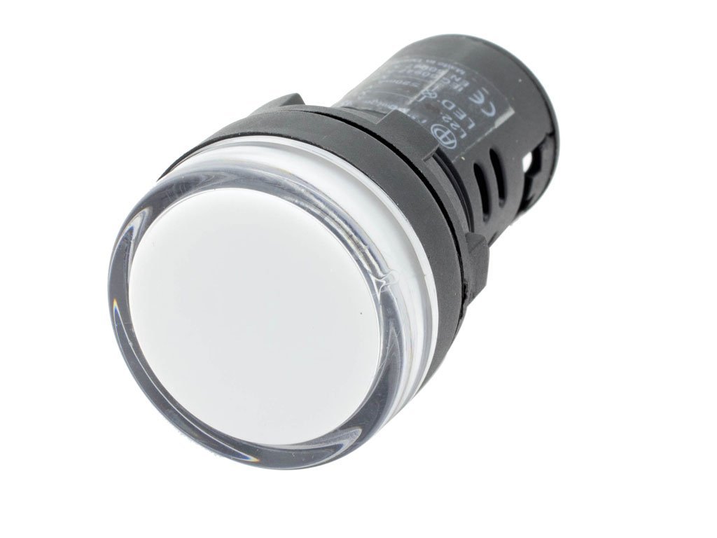 22mm (Beyaz) 24V. Sinyal Lambası - Beyaz