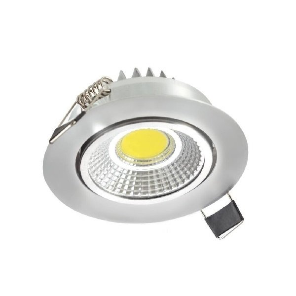 5W Cob Panel Armatür Krom Kasa