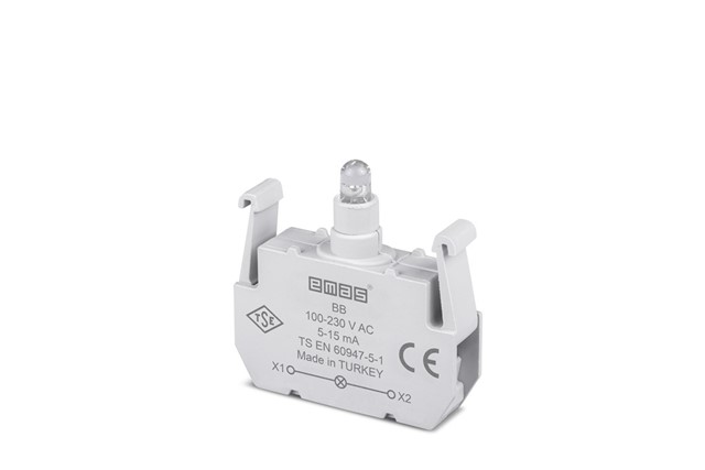 Yedek Led'li  100-230V AC Beyaz Sinyal Blok