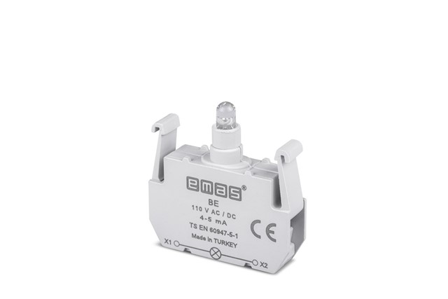 Yedek Led'li  110V AC/DC Mavi Sinyal Blok
