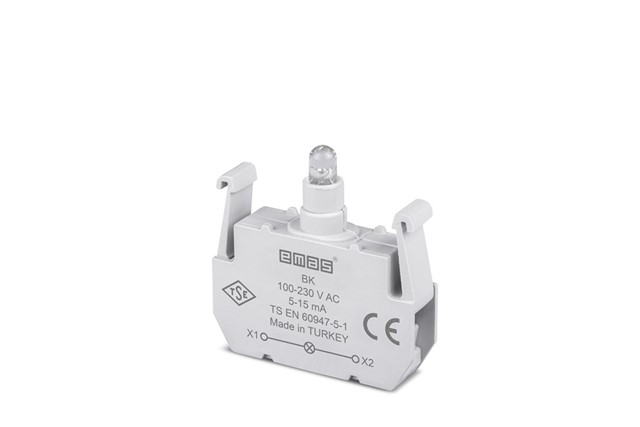 Yedek Led'li  100-230V AC Kırmızı Sinyal Blok
