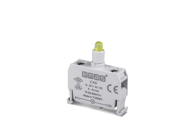 Yedek Led'li  12-30V AC/DC Sarı Sinyal Blok Kumanda Kutusu için (C Serisi)