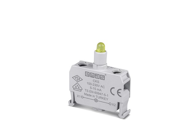Yedek Led'li  100-230V AC Sarı Sinyal Blok Kumanda Kutusu için (C Serisi)