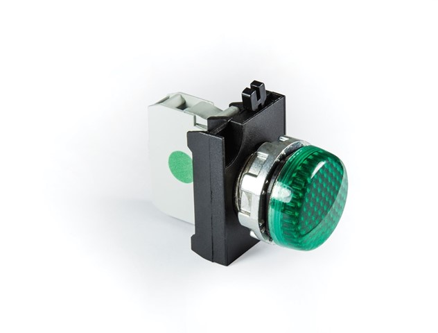 CM Serisi Metal Led'li  100-230V AC Yeşil 22 mm Sinyal
