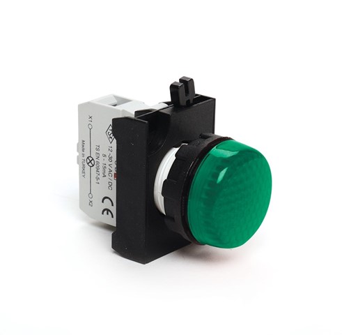 CP Serisi Plastik Led'li  12-30V AC/DC Yeşil 22 mm Sinyal