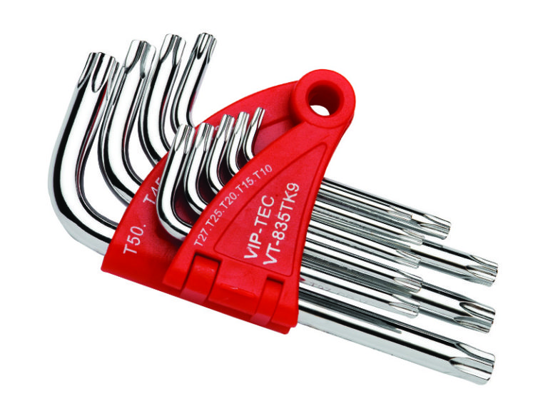 Delikli Torx Allen Anahtar Takımı 9 Parça Uzun mm