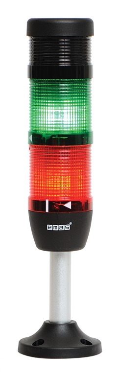 IK Serisi Üç Katlı 24V AC/DC Buzzerlı Flaşör 100mm Borulu Plastik Ayaklı Led Kolon 50mm