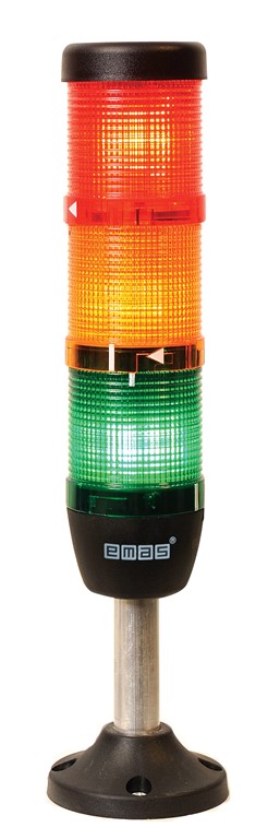 IK Serisi Üç Katlı 220V AC 100mm Borulu Plastik Ayaklı Led Kolon 50mm