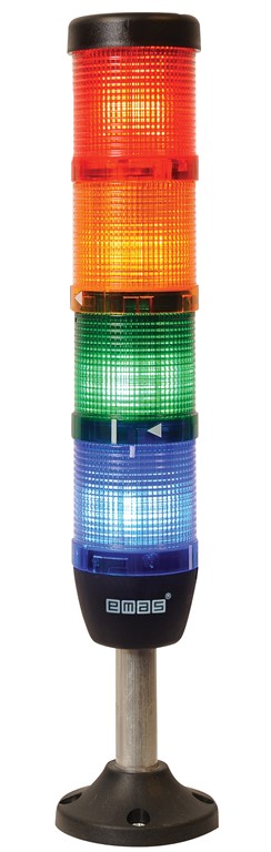 IK Serisi Dört Katlı 220V AC 100mm Borulu Plastik Ayaklı Led Kolon 50mm