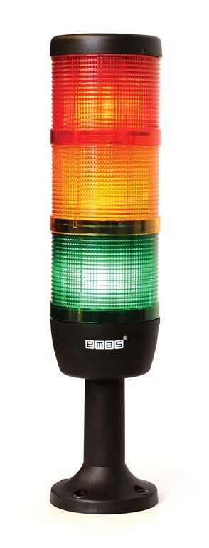IK Serisi Üç Katlı 24V AC/DC 110mm Plastik Boru ve Ayaklı Led Kolon 70mm
