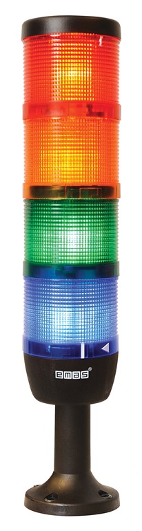 IK Serisi Dört Katlı 24V AC/DC 110mm Plastik Boru ve Ayaklı Led Kolon 70mm