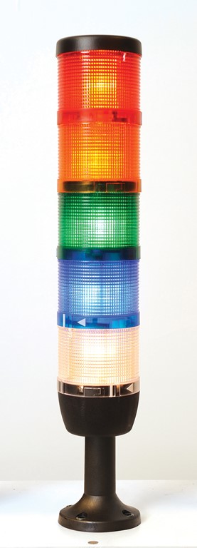 IK Serisi Beş Katlı 24V AC/DC 110mm Plastik Boru ve Ayaklı Led Kolon 70mm