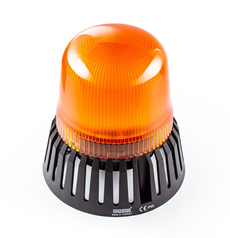 IT Serisi Sarı 220V AC Buzzerlı Led Tepe Lambası 120mm