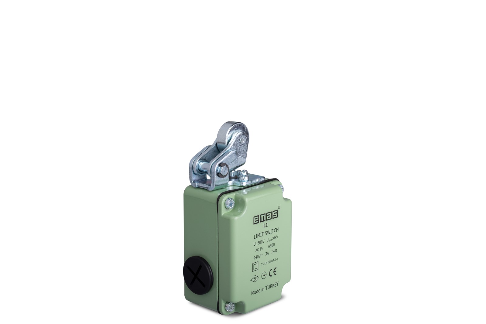 L1 Metal Gövde 22 mm Metal Makaralı Manivela Yavaş Hareketli 1NO+1NC Sınır Şalter