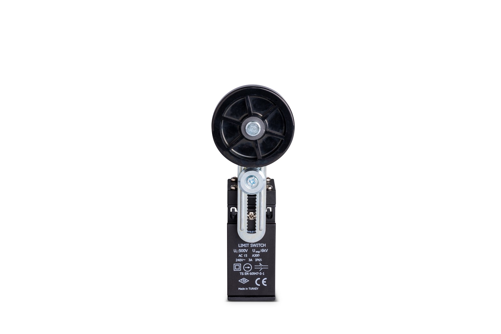 L3 Plastik Gövde 50 mm Lastik Ayarlanabilir Kollu Makara Ani Hareketli 1NO+1NC Sınır Şalter