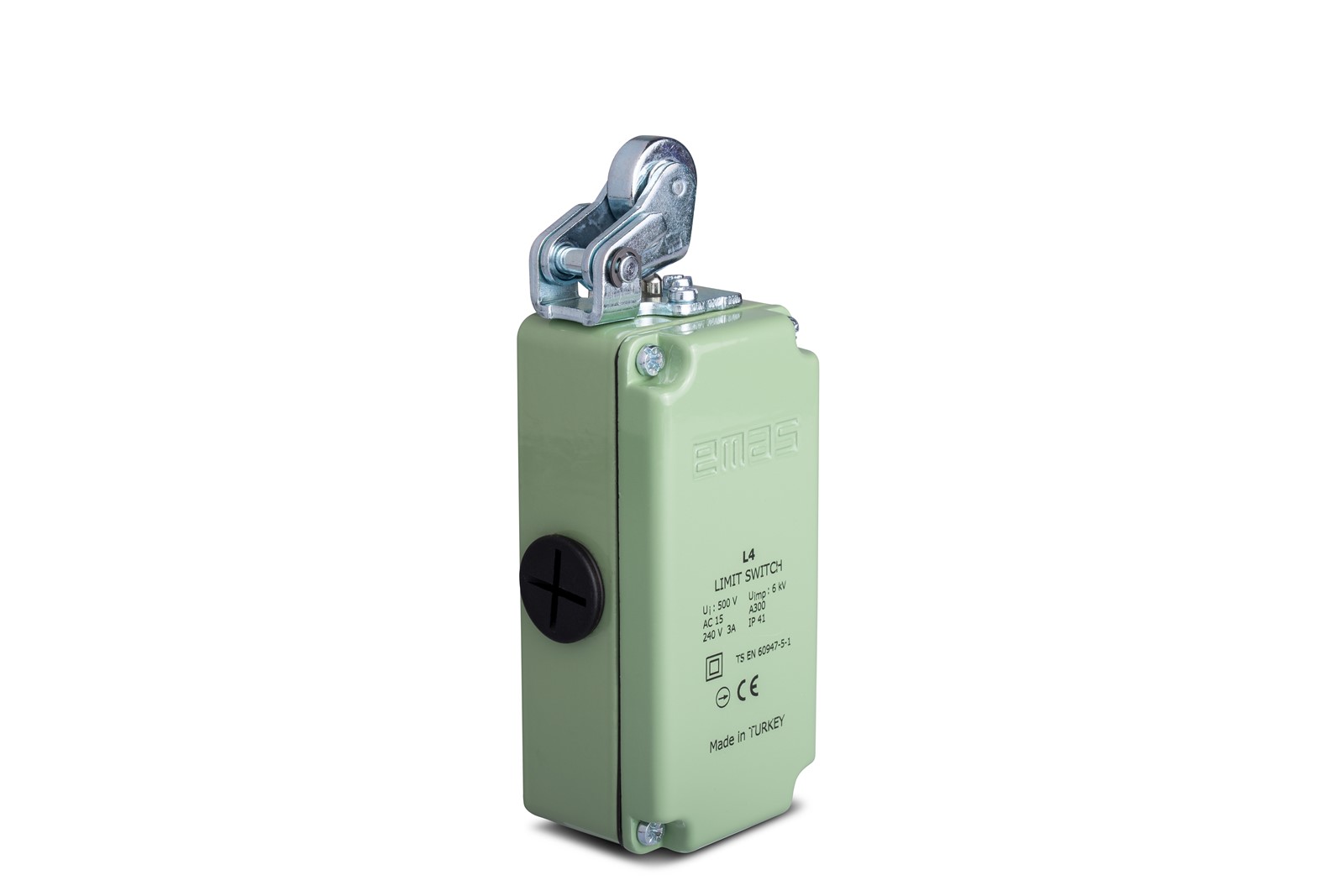 L4 Metal Gövde 22 mm Metal Makaralı Manivela Ani Hareketli 2NO+2NC Sınır Şalter