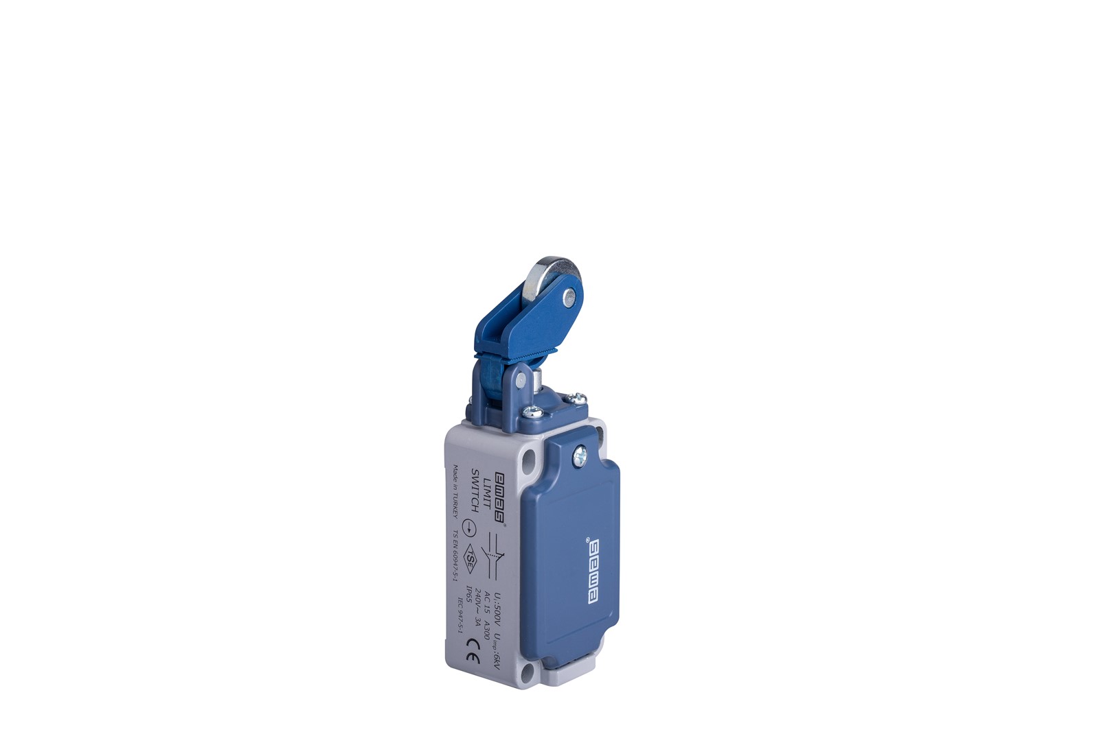 L52 Metal Gövde 22 mm Metal Makaralı Manivela Ani Hareketli 1NO+1NC Sınır Şalter