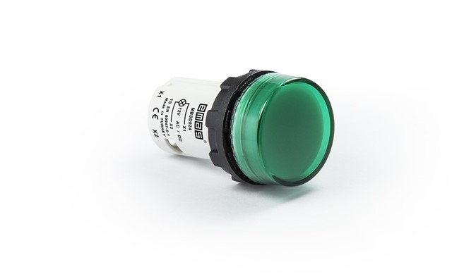 MB Serisi Plastik Led'li  12-30V AC/DC Yeşil 22 mm Sinyal