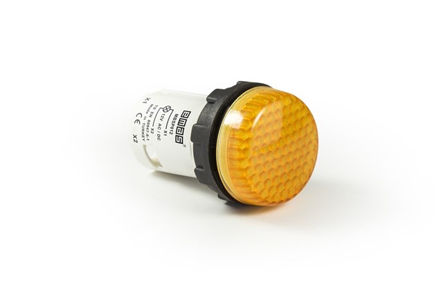MB Serisi Plastik Led'li  12-30V AC/DC Sarı 22 mm Sinyal