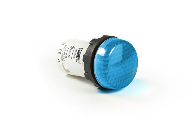 MB Serisi Plastik Led'li  230V AC Mavi 22 mm Sinyal