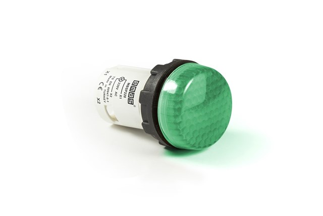 MB Serisi Plastik Led'li  230V AC Yeşil 22 mm Sinyal