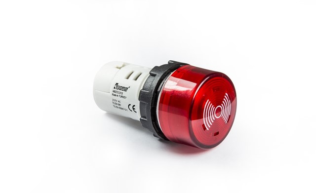 MB Serisi Plastik Led'li  230V AC 22 mm Buzzer