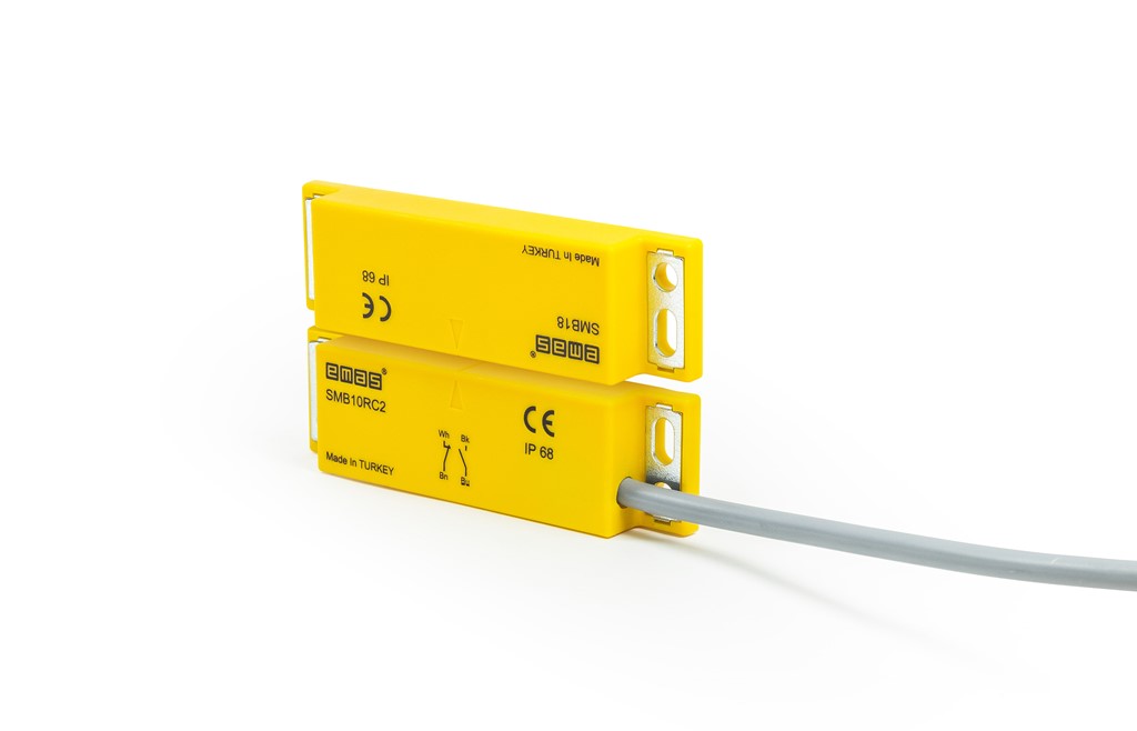  Plastik Sağ Çıkış 1NC+1NO 8mm 2m Kablolu 78mm Dikdörtgen Manyetik Kapı Switch