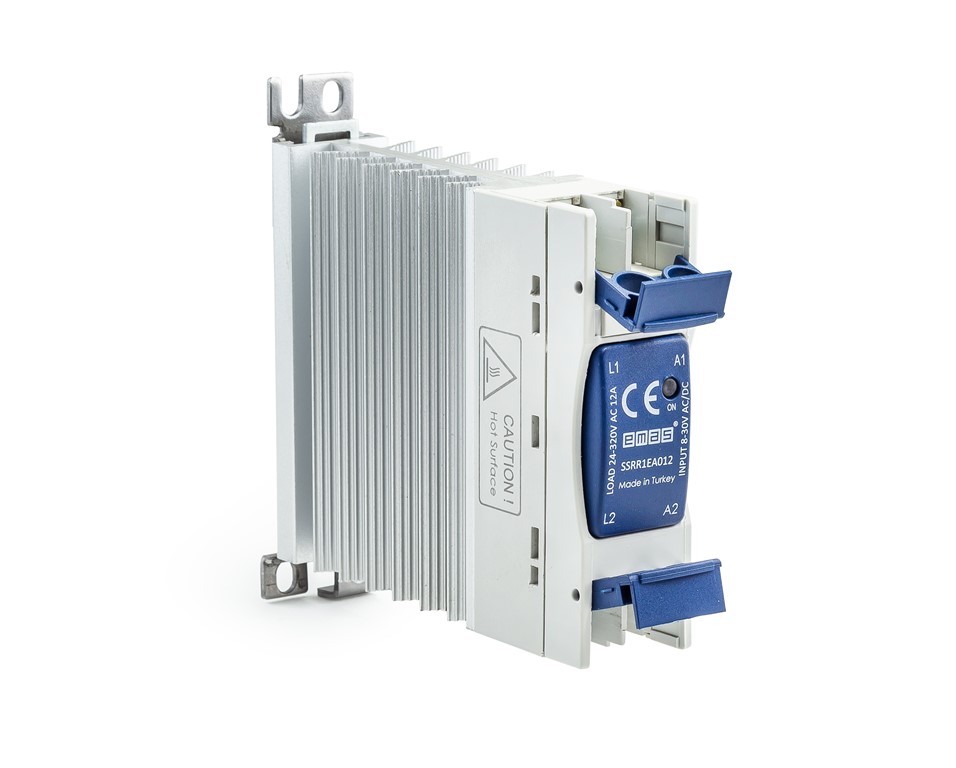 SSR Serisi Ray Montaj Klemensli 24-320V 12A Solid State Röle