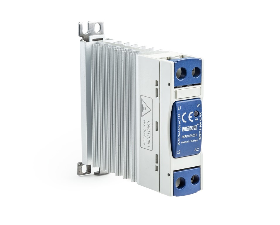 SSR Serisi Ray Montaj Klemensli 24-320V 12A Solid State Röle