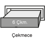 Takım Dolabı 6 Çekmeceli - Boş 60 x 45 x 100(h) mm