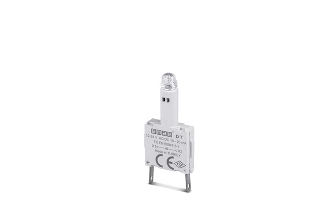 Yedek Led'li  12-30V AC/DC Mavi Sinyal Blok