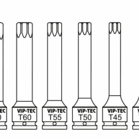 1/2" Havalı Torx Lokmalı Bits Seti 8 Parça mm