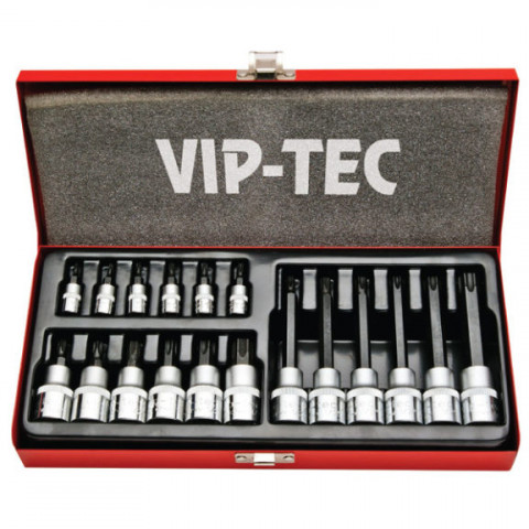 1/2" - 1/4"Lokmalı Torx Uç Takımı 18 Parça mm