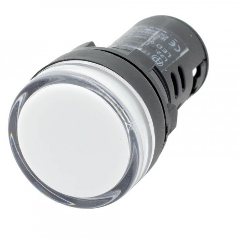 22mm (Beyaz) 24V. Sinyal Lambası - Beyaz