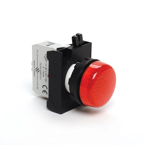 CP Serisi Plastik Led'li  12-30V AC/DC Kırmızı 22 mm Sinyal