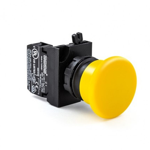 CP Serisi Plastik 1NO Yaylı 40 mm Mantar Sarı 22 mm Buton