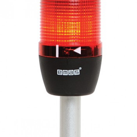 IK Serisi İki Katlı 220V AC Buzzerlı Flaşör 100mm Borulu Plastik Ayaklı Led Kolon 50mm