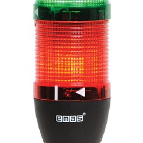 IK Serisi Üç Katlı 220V AC Buzzerlı Flaşör 100mm Borulu Plastik Ayaklı Led Kolon 50mm