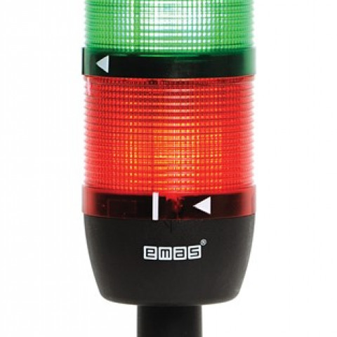 IK Serisi Üç Katlı 220V AC Buzzerlı 110mm Plastik Boru ve Ayaklı Led Kolon 70mm
