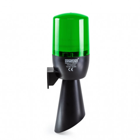 IT Serisi Yeşil 24V AC/DC Buzzerlı Led Korna 70mm
