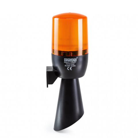 IT Serisi Sarı 48-240V AC/DC Buzzerlı Led Korna 70mm