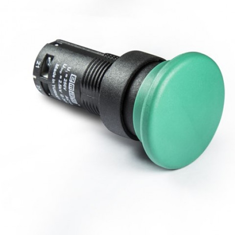 MB Serisi Plastik 2NC Yaylı 40 mm Mantar Yeşil 22 mm Buton